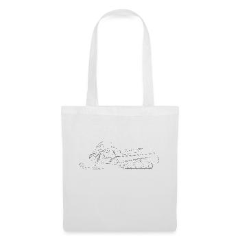 Motoneige motoneige - Sac en tissu - blanc - Devant