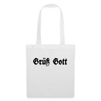 Grüß Gott - Stoffbeutel - Weiß - Vorne