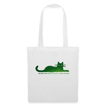 Anyone who has a cat is a good person - Tote Bag - white - Front