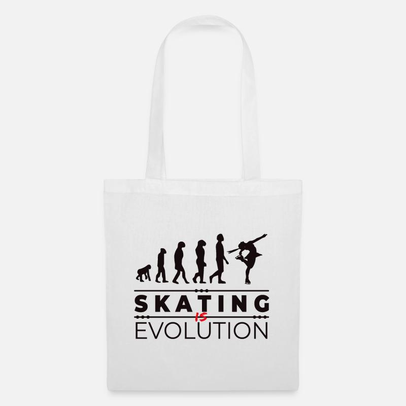 Skating is evolution - Message Humor Parody - Tote Bag - white