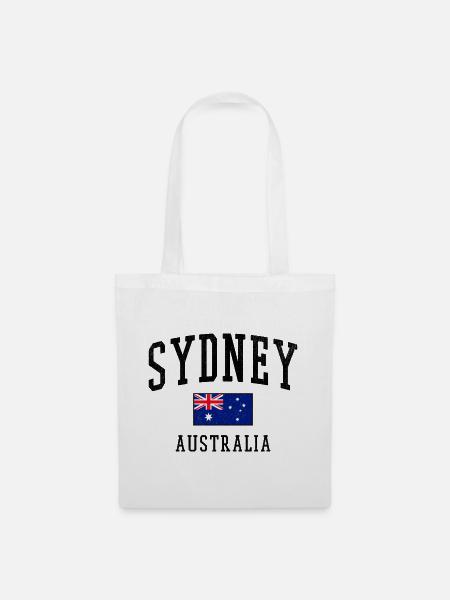 Sydney Australien Flagge Städte Design - Stoffbeutel - Weiß
