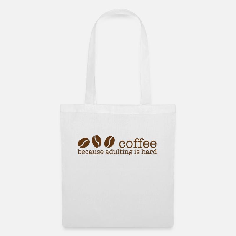 Du café, s’il vous plaît ! - Sac en tissu - blanc