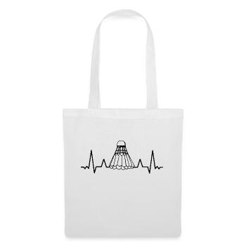 Heartbeat badminton for badminton players - Tote Bag - white - Front