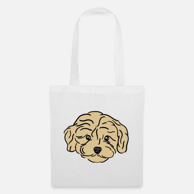 Doodle Puppy - Stoffbeutel - Weiß