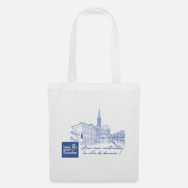 tshirt_unispourgrisolles - Stoffbeutel - Weiß