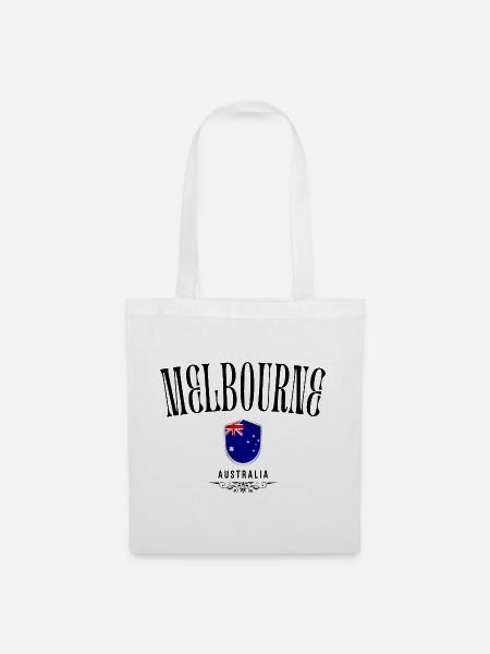 Souvenir Melbourne, Melbourne Australien - Stoffbeutel - Weiß
