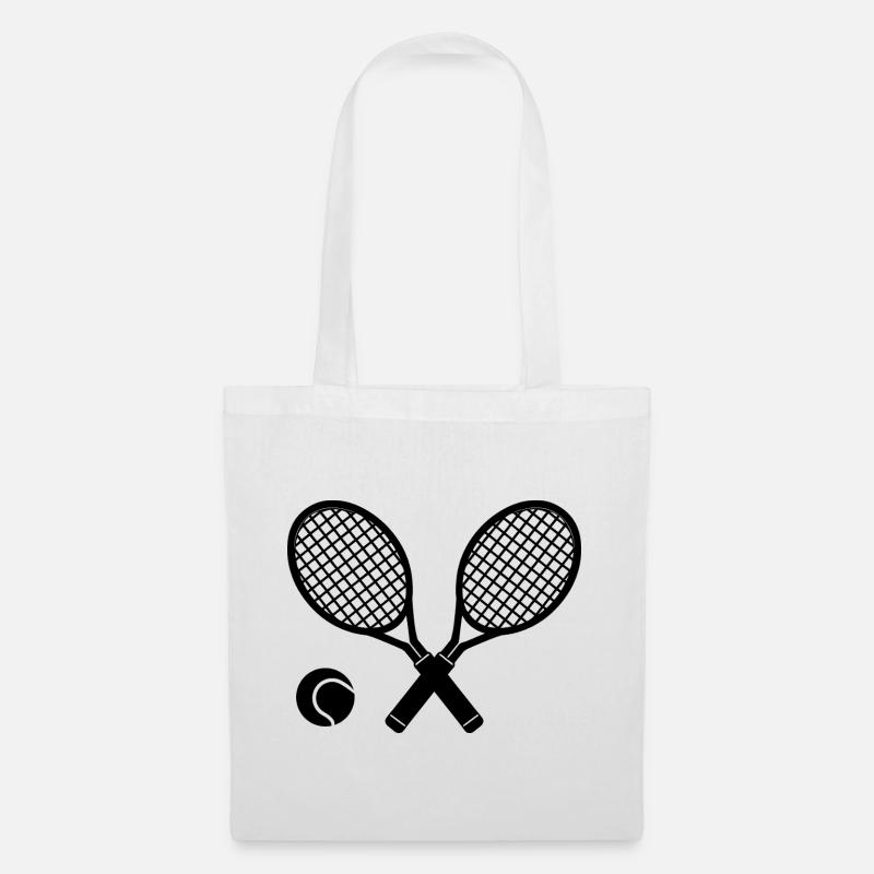 Tennisschläger - Stoffbeutel - Weiß