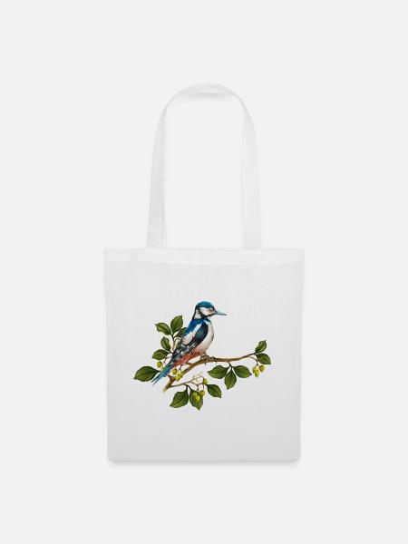 Bunter Vogel - Stoffbeutel - Weiß
