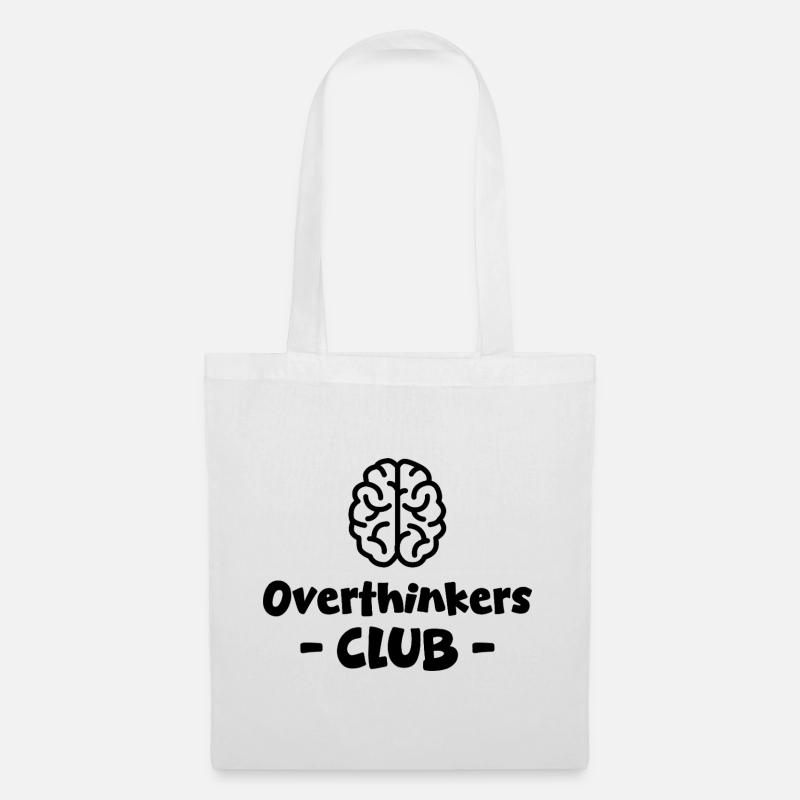 Overthinkers Club schwarz - Stoffbeutel - Weiß