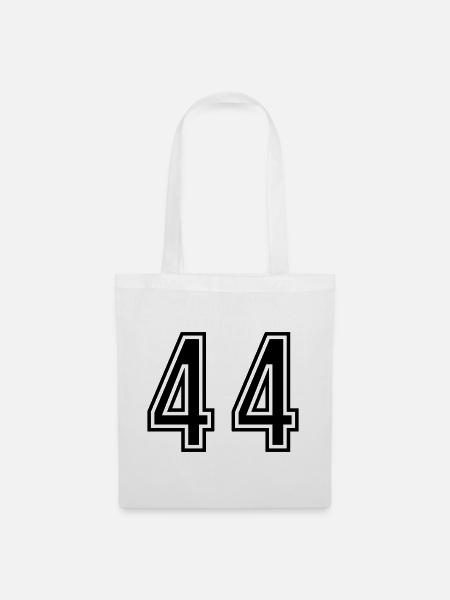 44 Zahl symbol - Stoffbeutel - Weiß