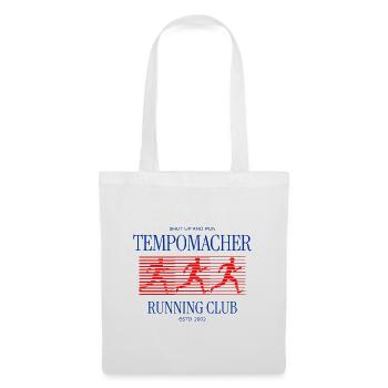 Tempomacher Running Club – Marathon Laufen Spruch - Stoffbeutel - Weiß - Vorne