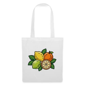 Citrus Cluster – Sunny Picnic Vibes - Stoffbeutel - Weiß - Vorne