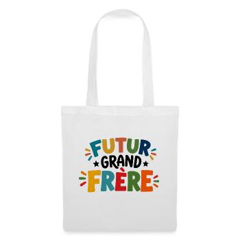 Zukünftiges T-Shirt für große Bruder - Stoffbeutel - Weiß - Vorne