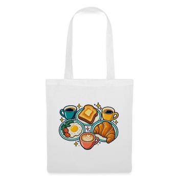 Frühstücksclub – Gemeinsam startet es besser - Stoffbeutel - Weiß - Vorne