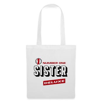 Sister Number One Deluxe Bester Familie Sister - Stoffbeutel - Weiß - Vorne