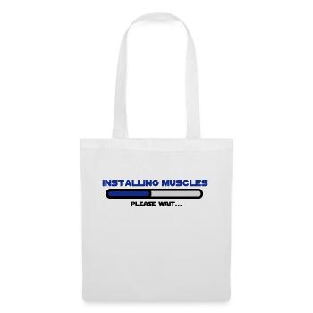 installing muscles 2 - Sac en tissu - blanc - Devant