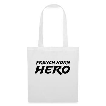 French horn hero - Sac en tissu - blanc - Devant