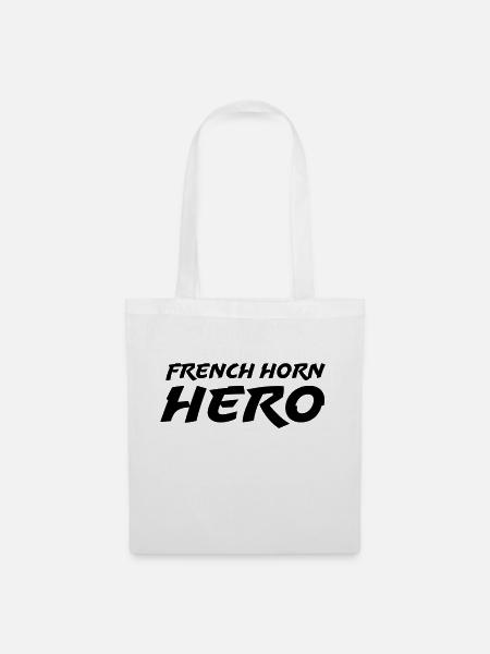 French horn hero - Stoffbeutel - Weiß