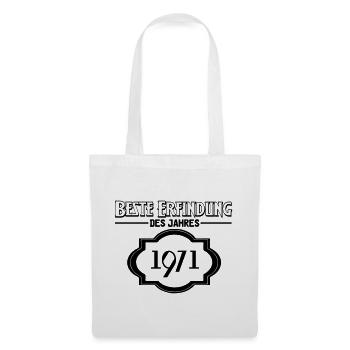 Beste Erfindung des Jahres 1971 Geschenk - Stoffbeutel - Weiß - Vorne