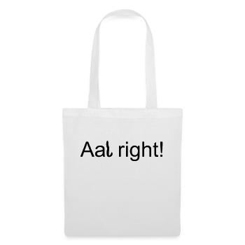 Aal right - Stoffbeutel - Weiß - Vorne