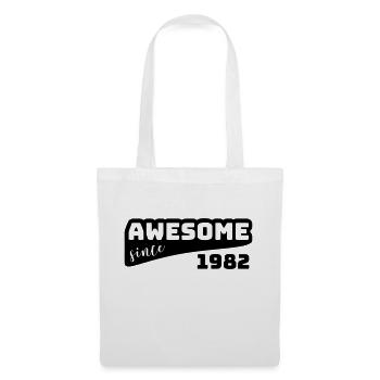 Awesome since 1982 / Birthday-Shirt - Tote Bag - white - Front
