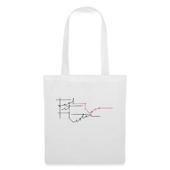 Feel it. Love. List lettering design motif - Tote Bag - white - Front