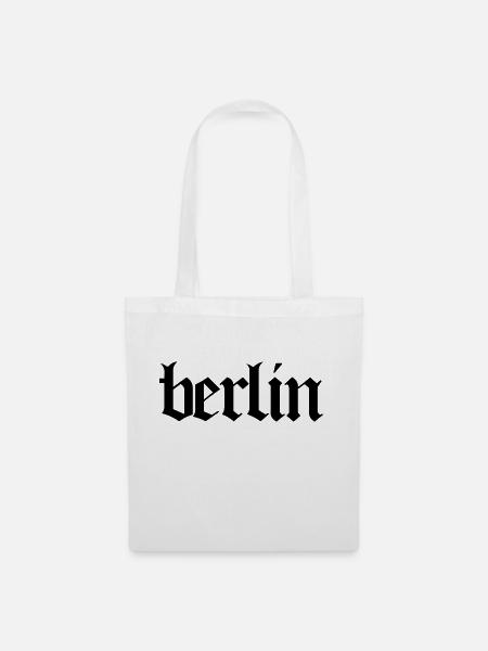 Berlin Deutschland Hauptstadt T-Shirt Hoodie - Stoffbeutel - Weiß