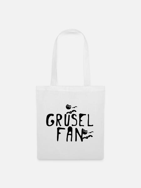 Grusel Fan Halloween Herbst Fun Spruch Geschenk - Stoffbeutel - Weiß