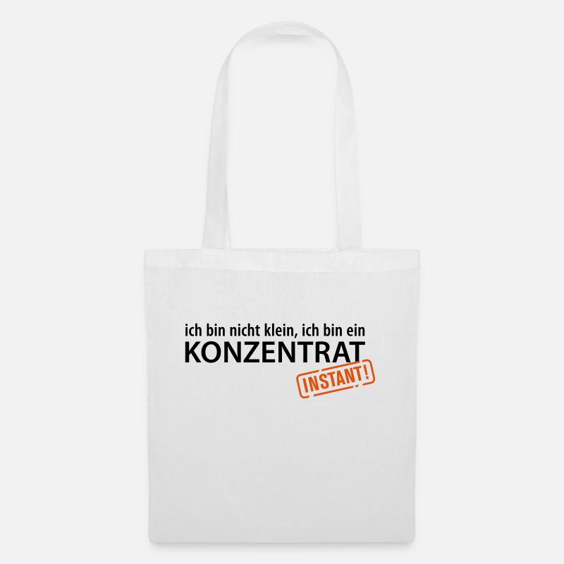 Ich bin nicht klein, ich bin ein Konzentrat Zwerge - Stoffbeutel - Weiß