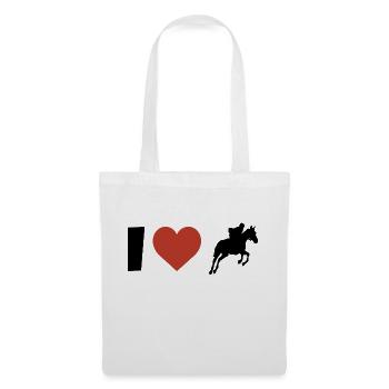 J'adore l'équitation western - Sac en tissu - blanc - Devant