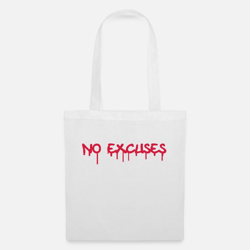 No Excuses - Stoffbeutel - Weiß
