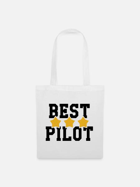 Best Pilot - Tote Bag - white