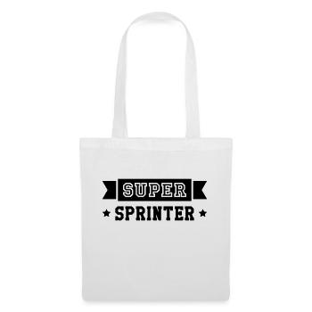 Leichtathletik / Sprint / Sprinter / Sprinterin - Stoffbeutel - Weiß - Vorne