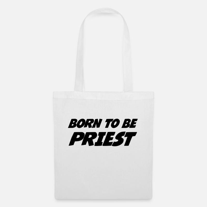 Pfarrer / Priester / Katholisch / Religion - Stoffbeutel - Weiß