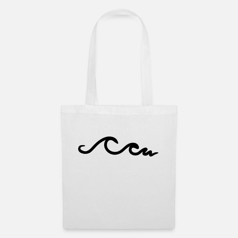 waves, wave, ocean - Tote Bag - white