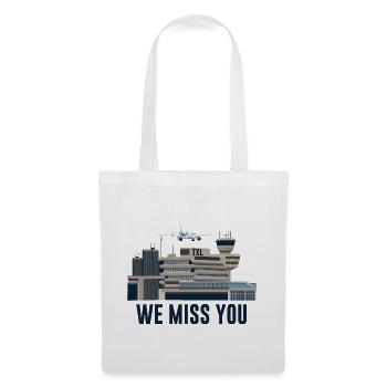 Aéroport de Berlin Tegel, TXL : we miss you - Sac en tissu - blanc - Devant