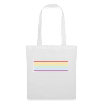 Drapeau LGBT - Sac en tissu - blanc - Devant