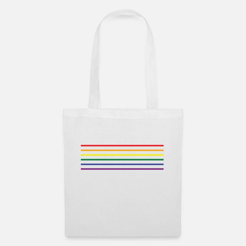 LGBT-Flagge - Stoffbeutel - Weiß