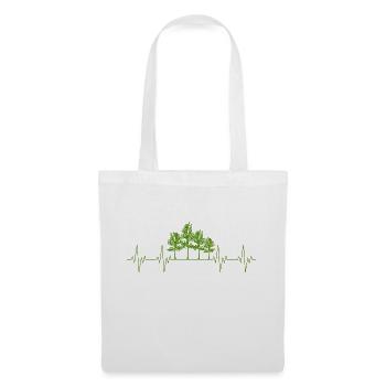 Forester Forest Tree Nature Heartbeat Cadeau cool - Sac en tissu - blanc - Devant