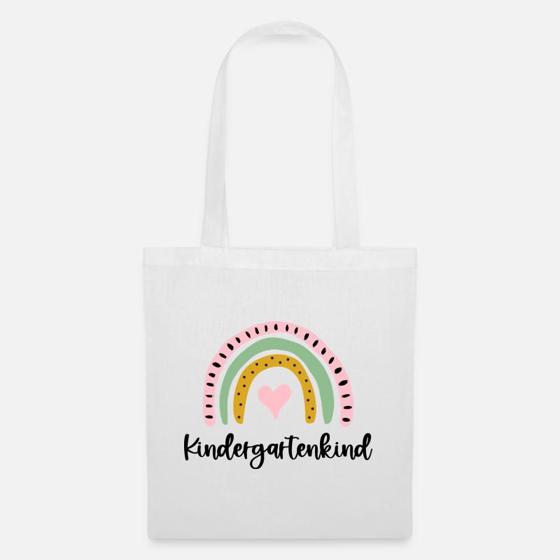Kindergartenkind Regenbogen - Stoffbeutel - Weiß