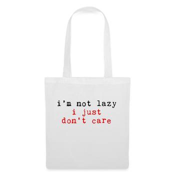 Je ne suis pas paresseux, je m’en fiche 4 - Sac en tissu - blanc - Devant