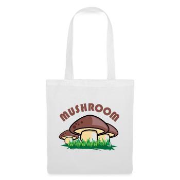mushroom Pilze Pilz Comic Symbol Wiese Wald Grafik - Stoffbeutel - Weiß - Vorne