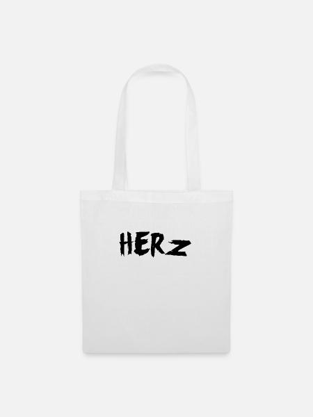 Herz - Stoffbeutel - Weiß