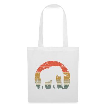 Elephant Retro Silhouette Wildlife Elephant Lover - Tote Bag - white - Front