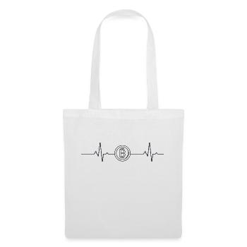 Rhythm of my heart and Bitcoin - Tote Bag - white - Front