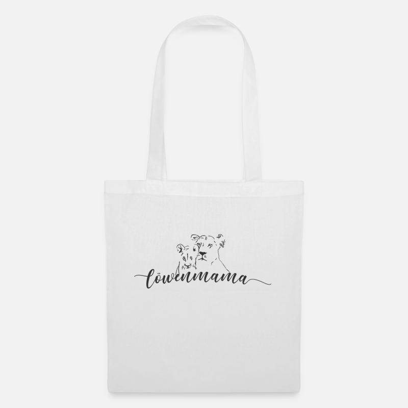 Löwenmama - Stoffbeutel - Weiß