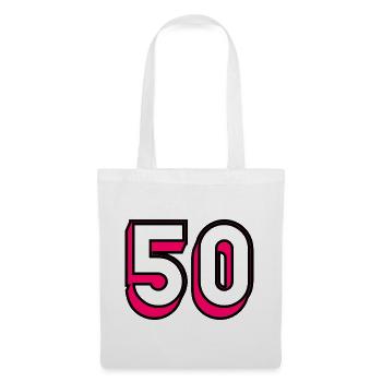50 YEARS. 50th ANNIVERSARY. BIRTHDAY 50 YEARS. 50 - Tote Bag - white - Front