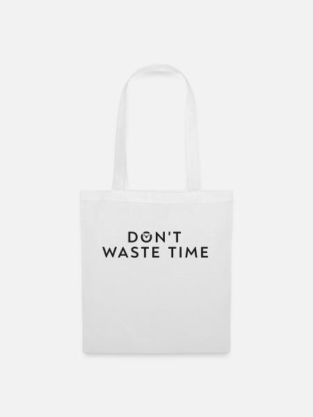 Waste time - Stoffbeutel - Weiß
