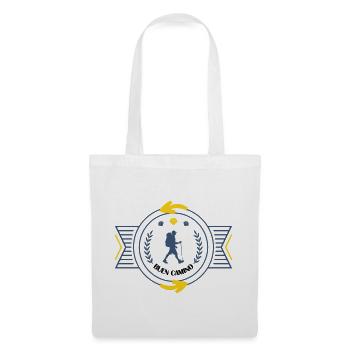Santiago de Compostela Vintage-Abzeichen - Stoffbeutel - Weiß - Vorne