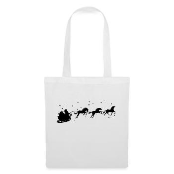 Santa and horses - Stoffbeutel - Weiß - Vorne